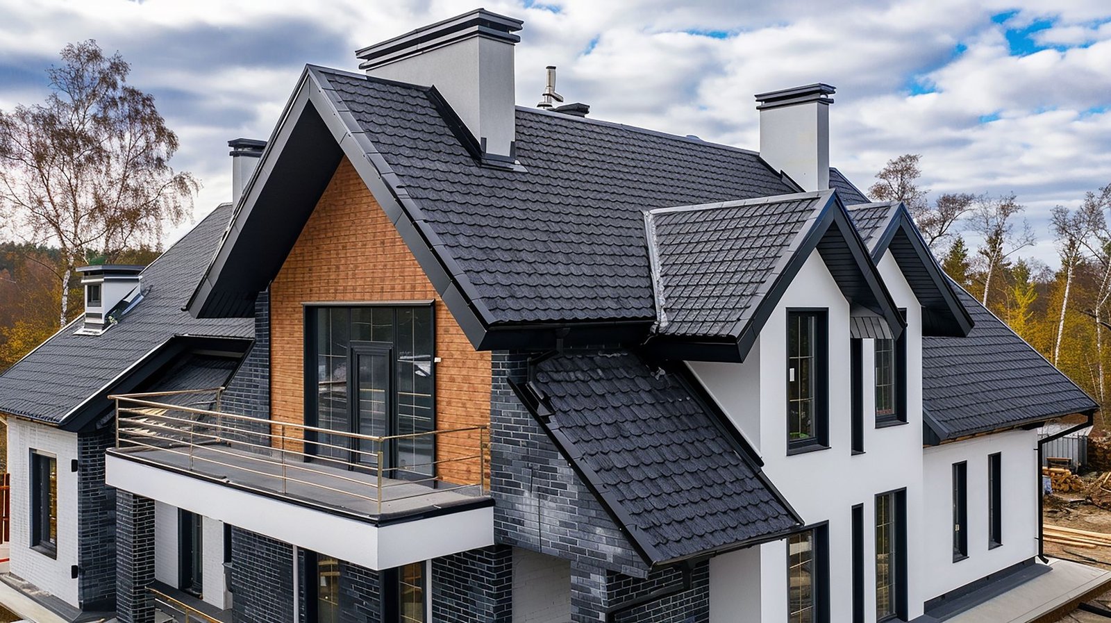 Contemporary Black Roof Installation